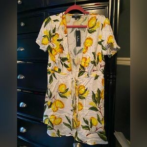Lulu’s lemon wrap dress (size medium).